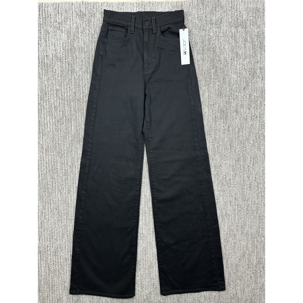 Joe's Jeans Women's Black The Mia Petite Wide Leg Jeans Size 23P 24x33.5